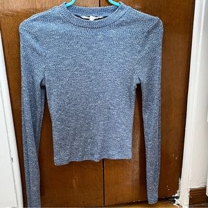 Blue / grey mock neck long sleeve